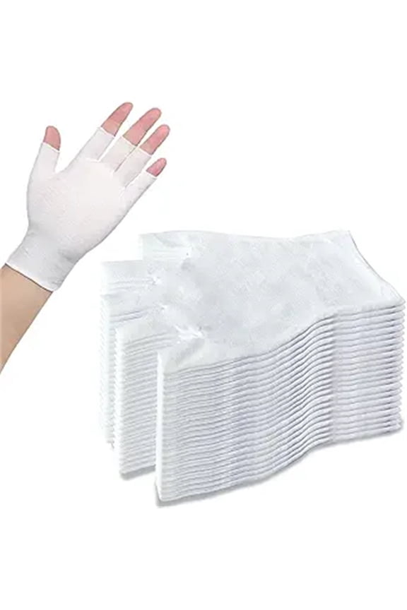 12 Pairs Black Fingerless Gloves for Women, Cotton Gloves for Dry Hands Sleeping, Fingerless Cotton Gloves Eczema for Sleeping, Overnight, Lotion & Spa Treatment Glove
