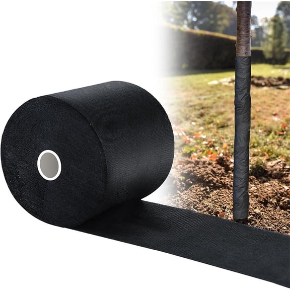 Duslogis 131Ft x 4In Lengthen Tree Protector Wrap,Weather Resistant Tree Wrap Rolls to Keep Moisture,Trees Trunk Bandage Cover for Protecting from Frost Sun Bugs, Black
