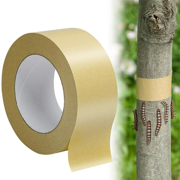Duslogis 164 Ft x 2 Inch Tree Insect Barrier Tape, Cicada Tree Wrap Protection Tape, Adhesive Crawling Insect Tree Tape for Protecting Fruit Trees Plants Outdoor Lawn Garde