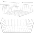 thumbnail image 1 of Duslogis 2 Pcs Under Cabinet Organizer Shelf, Wire Rack Hanging Storage Baskets for Kitchen Pantry, White, 1 of 4
