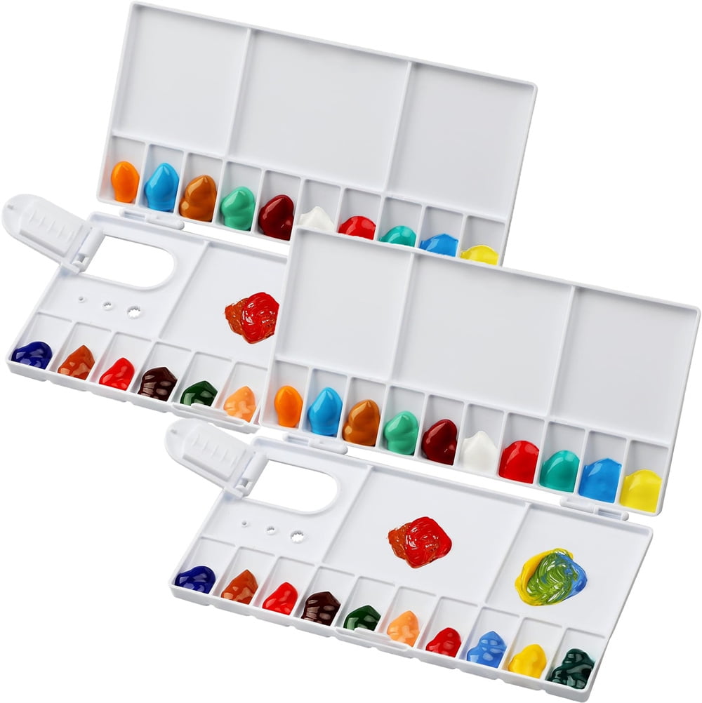 FCLUB Foldable Metal Watercolor Palette With 55 Pans – Portable Paint Tray For Artists