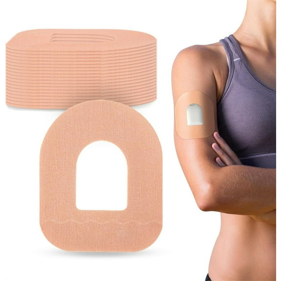 Duslogis 20 Pack Omnipod 5 Overpatches Waterproof & Sweatproof, Pod Pals Omnipod 5 Adhesive Overlay Hypoallergenic & Latex Free Omnipod 5 Adhesive Patches, Beige