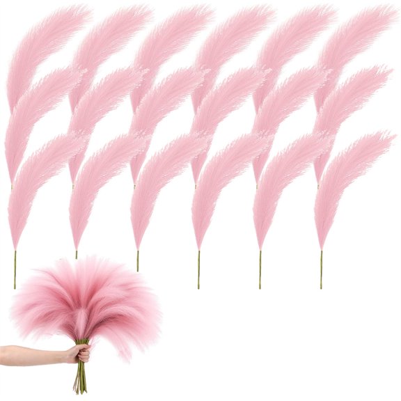 Duslogis 20Pcs Christmas Tree Topper Decorations, 17inch Christmas Tree Decorations, Pink Curly Stems Xmas Tree Picks Ornaments for Tree Topper Home Indoor Wreath Craft Decorations