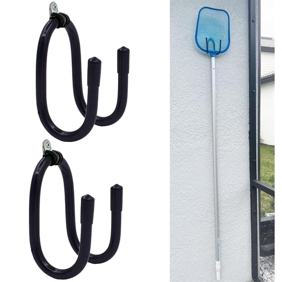 Duslogis 2Pcs Pool Tool Organizer Holder Pool Cleaning Accessory Organizer Holder Rack - Store Poles, Brushes, Nets, Vacuum Heads,Leaf Rakes, Skimmers, etc
