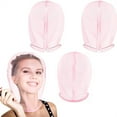thumbnail image 1 of Duslogis 3 Pcs Makeup Protector Hood for Face, Polyester Chiffon Makeup Protector Hood Washable Zipper Closure Face Cover Reusable Make up Faces Cover for Women Beauty (Pink), 1 of 7
