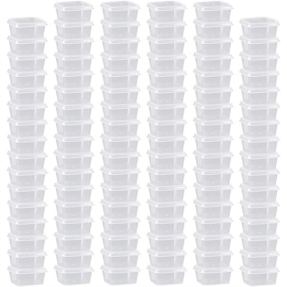 Artrylin 3 oz Plastic Containers with Lids (50pack), Disposable Condiment Containers with Lids, Portion Cups with Lids, Condiment Cups, Jello Shot Cups, Souffle Cups