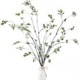 thumbnail image 1 of Duslogis 35.4’’ 4Pcs Artificial Ficus Branches Artificial Greenery Stems Faux Ficus Twig Plants Fake Leaf Spray Green Eucalyptus Branches for Home Office Wedding Vase Filler Decoration, 1 of 7