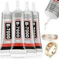 thumbnail image 1 of Duslogis 4 PCS 25ML B7000 Crafts Glue Super Adhesive, Multipurpose B-7000 Rhinestones Bonding Glue Flexible Clear Glue for DIY Jewelry Beads Fabric Cloth Nail Art Shoes Screen Repair, 1 of 7