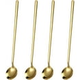 thumbnail image 1 of Duslogis 4 Pcs 6.7 Inches Stainless Steel Coffee Spoons,Matte Finish Long Handle Coffee Stirring Spoon,Iced Tea Spoon,Espresso Mixing Spoons,Cute Dessert Spoon,Tea Spoon（Gold）, 1 of 7