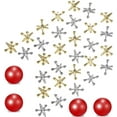 thumbnail image 1 of Duslogis 4 Sets Retro Metal Jacks and Ball Game-40 Pcs Gold and Silver Toned Jacks with 4 Red Rubber Bouncy Balls, Classic Game of Jacks for Party Favor, Game Prizes, Kids and Adult of All Ages, 1 of 7