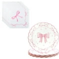 thumbnail image 1 of Duslogis 40 Pcs Coquette Birthday Decorations Bow Plates and Napkins Bow Themed Tableware Set for Bachelorette Bridal Engagement Coquette Party Decorations Serves 20 (Pink), 1 of 7