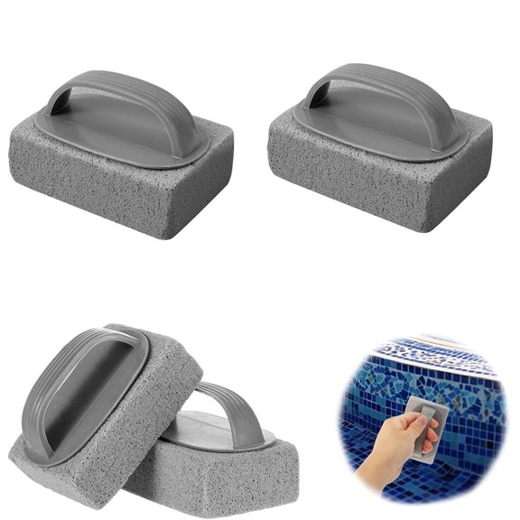 Duslogis 4Pcs Pumice Stone for Cleaning,Cleaning Pumice Stone for Stove,Handheld Flat Top Griddle Cleaning Stone Block,Swimming Pumice Pool Tile Stone for Pools Pumice Blok for Cleaning Tiles