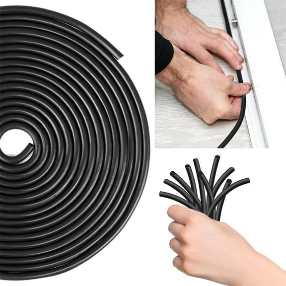 Duslogis 50 Ft Backer Rod 1/8 Inch,Black Foam Caulk Saver for Gaps and Weather Stripping Door Seal,Concrete Expansion Joint Filler (1/8 inch * 50 feet)