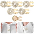 thumbnail image 1 of Duslogis 5Pcs Rhinestone Button Covers,Crystal Buttons for Clothing,Detachable Shirt Button Clips Buttons Jewelry,Button Snaps with Pliers Press,Decorative Buttons for Dress Suit Shirt (Gold), 1 of 7