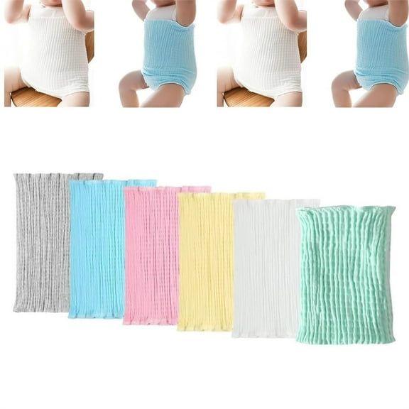Duslogis 6PC Baby Belly Button Band Cotton Gtube Covers Belly Protector Wraps Bellies Hernias for Baby Toddler Boys Girls