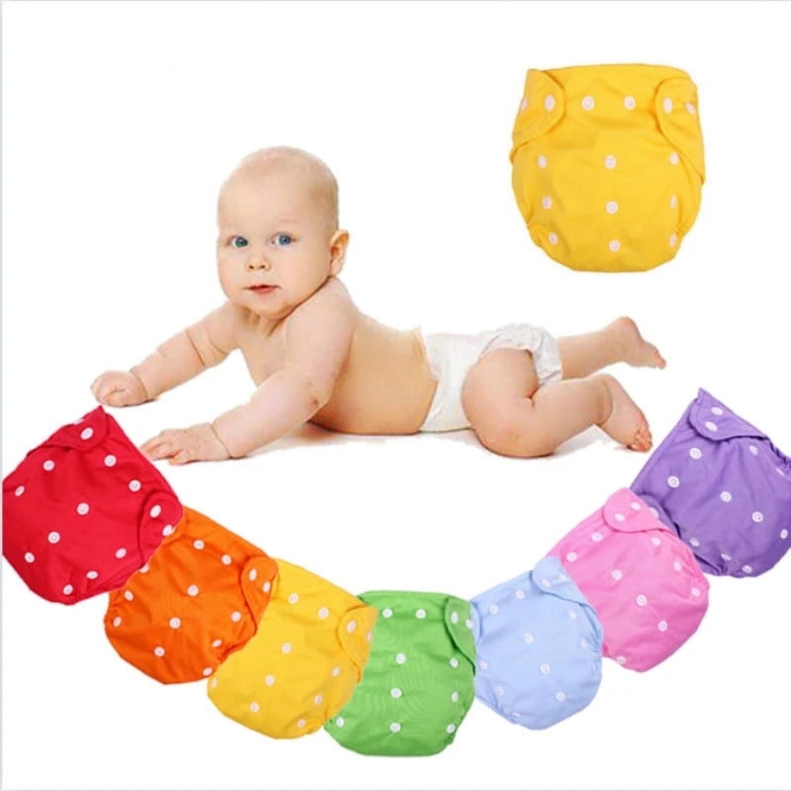 Artrylin 8 Pack Baby Cloth Diapers One Size Washable Reusable for Baby (0-1 years) - Waterproof Baby Diaper Panties for 3-10KG Baby