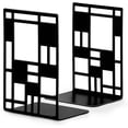 thumbnail image 1 of Artrylin Black Metal Bookends, 1 Pairs Book Ends for Shelves, Book Stopper for Family, Office and School, Heavy Duty Book End, 4.7 x 3.6 x 7 Inch, Non Skid Book Stoppers, 1 of 7