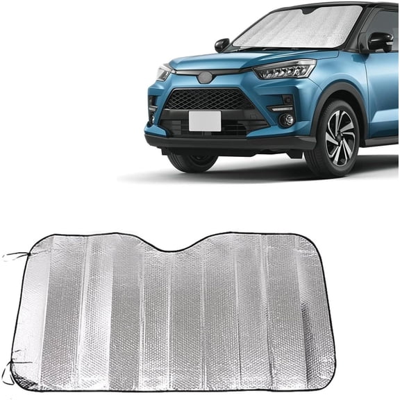 Duslogis Car Windshield Sunshade UV Ray Reflector Auto Window Sun Shade Visor Shield Cover, Keeps Vehicle Cool- Sliver (55.1" x 27.5")