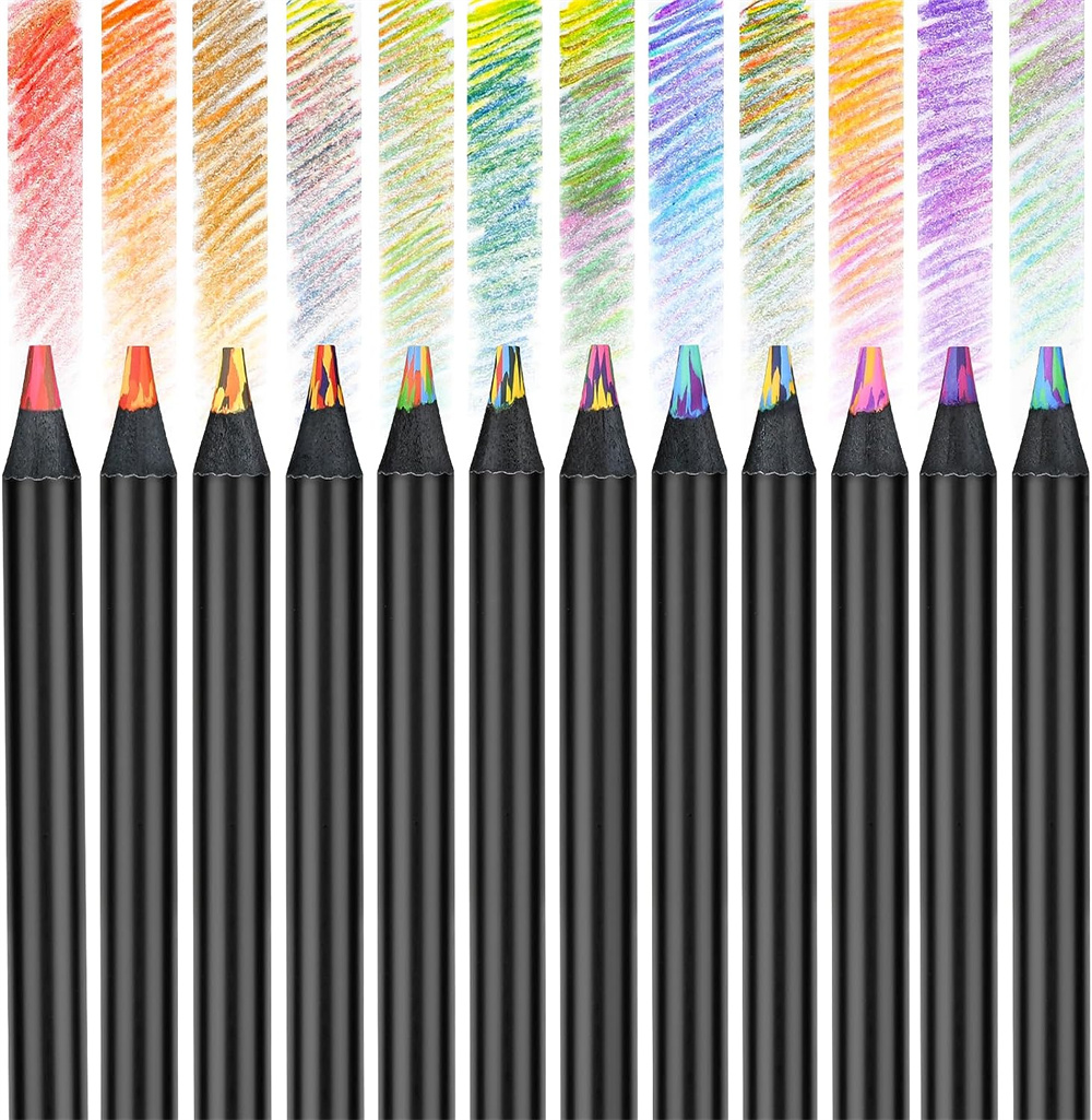 Artrylin Colored Pencils for Adult Coloring, 12 Colors Magic Jumbo ...
