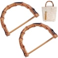 thumbnail image 1 of Duslogis D Shape Real Bamboo Purse Handles – 2 PCS Natural Bamboo Bag Handles for Crochet Bags, DIY Purse Handle Replacement, Bamboo Purse Handles for Bag Making, 1 of 6