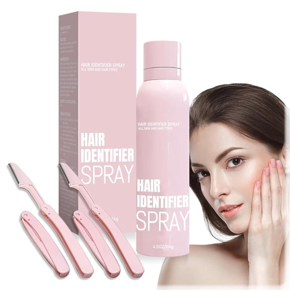 Duslogis Hair Identifier Spray for Face Shaving, Hair Identifier Spray For Face Dermaplaning Spray to Show Facial Hair, Facial Hair Removal Spray For All Skin And Hair Types
