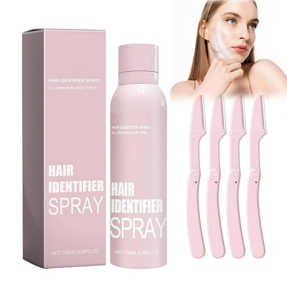 Duslogis Hair Identifier Spray, Skin Body Hair Identifying Spray and Dermaplaner, Face Hair Identifier Spray, Dermaplaning Face Spray, Removing Unwanted Hair for All Skin and Hair Types