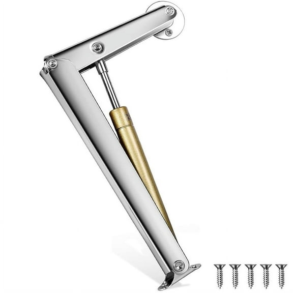 Duslogis Lid Support Hinge, Soft Close Toy Box Hinges, 200N Gas Struts Heavy Duty Soft Close Lid Support Hinges, Lid Buffer for Wooden Box Toy Boxes Beds and Heavy Lid (200N)