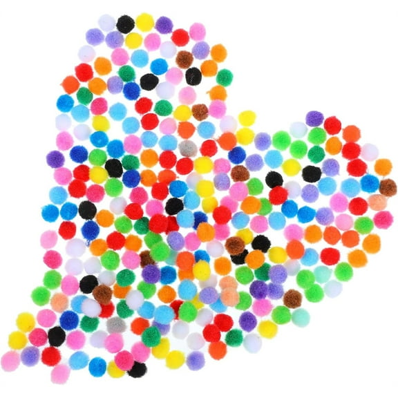 Duslogis Mini Pom Poms - Small Poms,Multicolor Assorted Poms,Pompones para Manualidades,Fuzzy Ball for DIY Crafts,Arts and Christmas,Summer Holiday Party,Hats,0.59 Inch (1.5cm) 500 Pcs