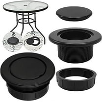 Duslogis Patio Table Umbrella Hole Ring Plug Cap Set for Outdoor Parasol Table Hole Cover Insert Pole Replacement Stabilizer Parts Black