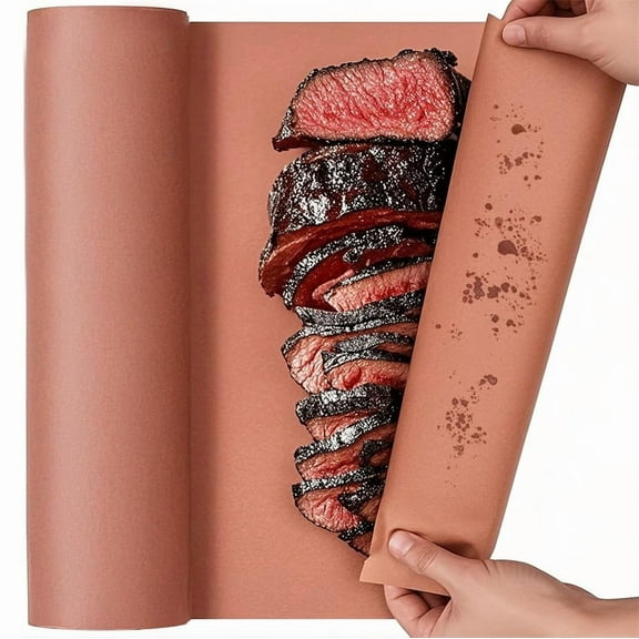 Duslogis Pink Butcher Paper Roll - 11.8 Inch x 32.8 Feet - Food-Grade Peach Butcher Paper for Smoker, BBQ, Smoking and Wrapping Meat - Unbleached, Unwaxed and Uncoated