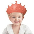 thumbnail image 1 of Duslogis Silicone Hair Washing Baby Shower Cap, Adjustable Visor Head Protector Shampoo Cap for Toddler, Baby, Kids, Children - Pink Crown, 1 of 6