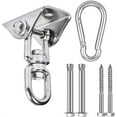 thumbnail image 1 of Duslogis Swing Hanger Swivel Hook for Swing Sets Porch Wood Concrete Ceiling Silent Stainless Steel 1000 Lb Capacity Heavy Duty for Swing, Chair, Yoga, Playground, Multiple Indoor Outdoor Gym, 1 of 7