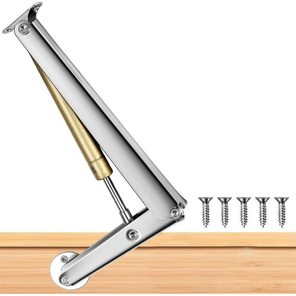 Duslogis Toy Box Hinges Soft Close, Gas Struts Heavy Duty Soft Close Lid Support Hinges Automatic Slow Lowering Safety Pneumatic Lid Lifters Gas Springs Hardware Pack of 1 (100N)