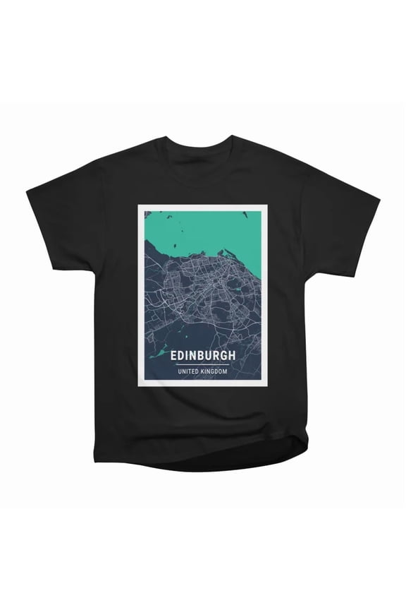 Dusseldorf Germary Blue Dark City Map T-Shirt Tee Gift For Him Merch For Her Apparel For F