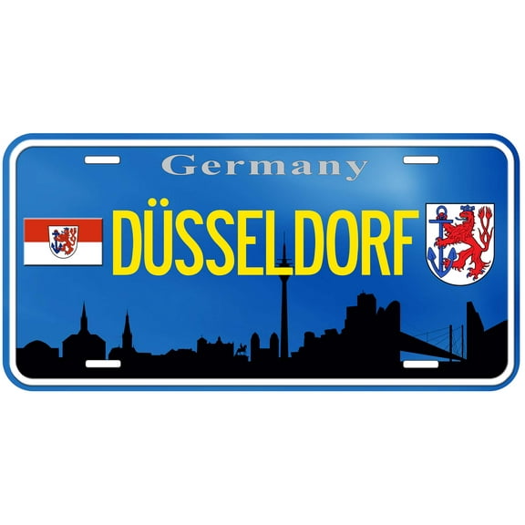 Dusseldorf Skyline Germany Novelty Car Auto License Plate