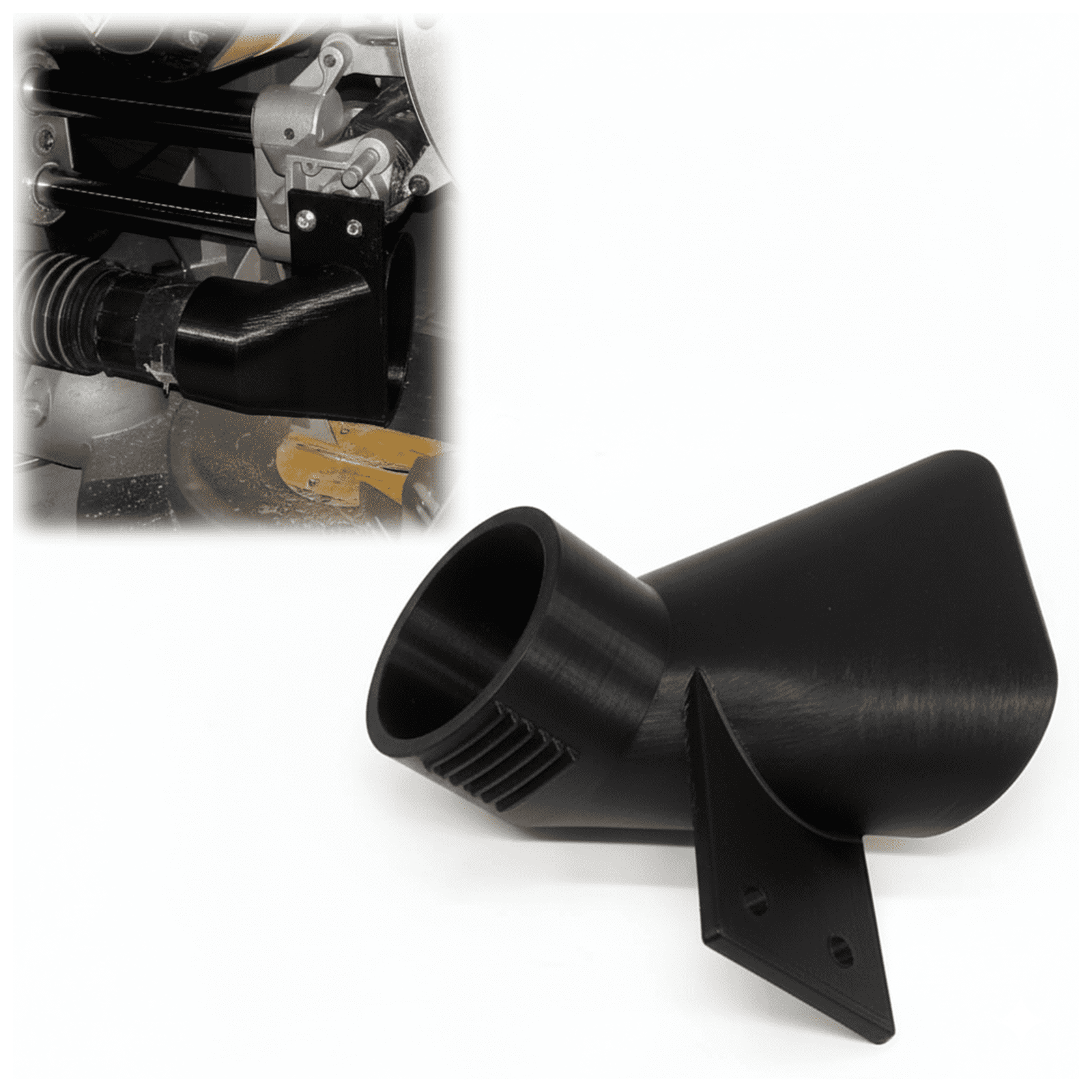 Dust Assembly Replacement Compatible with Dewalt DW708 Type 4 Miter Saw, Dust Collection Upgrade, Sawdust Redirect Adapter 2.65 2.25 Hose Port