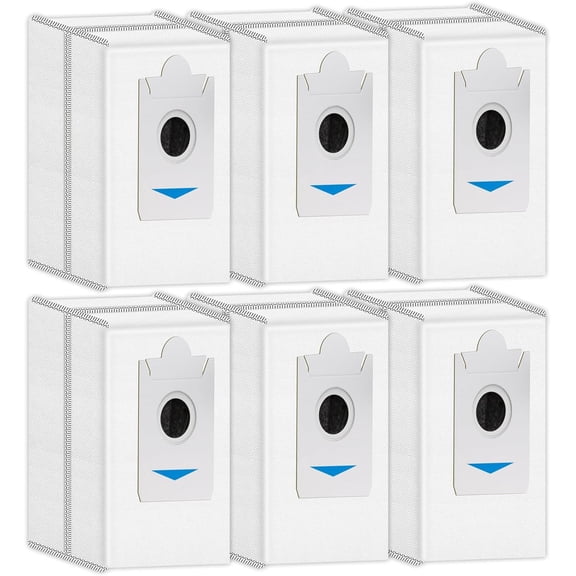 Dust Bags Compatible with ECOVACS DEEBOT T30S Pro, T30S, X5 Omni, X5 Pro Omni, X2, X2 Omni, Activated Carbon Filter Layer, 6 Pack