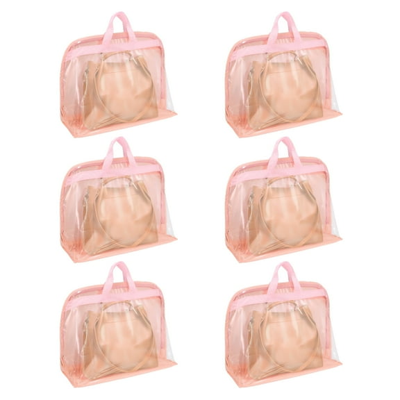 Dust Bags for Handbags -XL Size Clear Dust Bags for Handbags Dust Bags with Zipper and Handles Bag Storage for Handbags Purse, Handbag Storage