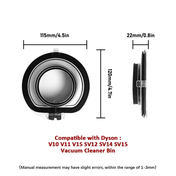Dust Bin Replacement For Dy*son V7 V8 V11 V15 V10 V12Slim Vacuum Cleaner Canister Bin Dust Tank Sealing Ring And Base Lid Part