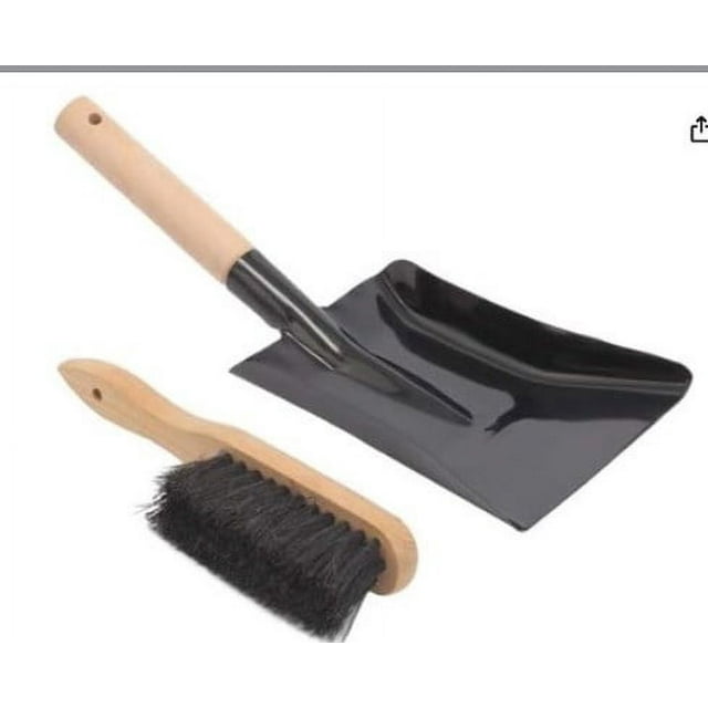 Dust Brush And Shovel Set 1 Set Fireplace Ash Shovel and Hearth Brush Coal Hand Shovel Fireplace