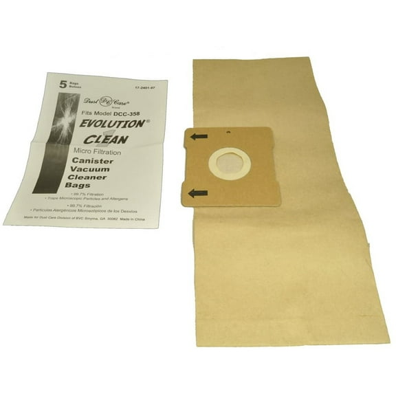 Dust Care Evolution Model DCC-358 Vacuum Cleaner Bags 5 in Pack - 17-2401-07