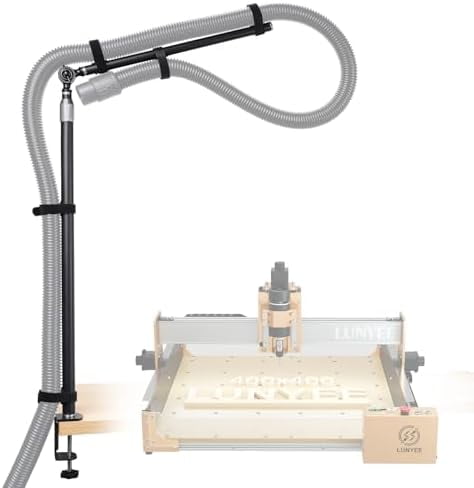 Dust Collection Boom Arm for CNC Router – Adjustable Clamp Mount Hose ...