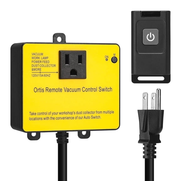 Ortis 120V Wireless Remote Switch for Dust Collector, 328FT Range, Heavy Duty Design
