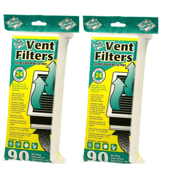 Dust Control Furnace AC Register Air Vent Filters 4" x 10", 48 Pack