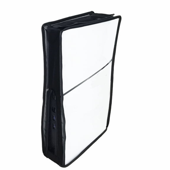 Dust Cover Anti-Scratch Waterproof Protective Sleeve for PS5 Slim Console,Oxford Cloth TPU Dust Guard with Heat Dissipation Flip Vent Horizontal Vertical Use