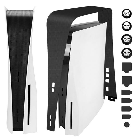 Dust Cover Net Compatible with PS5 Console(Long Version), Anti-Dust Protector Filter Middle Skin, Dust Plugs and Thumb Grips Accessories Compatible with PlayStation 5 Disc/Digital Version Console