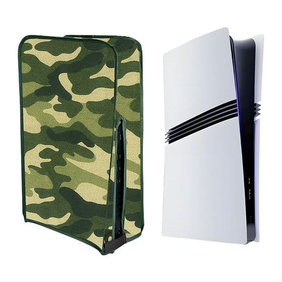 Dust Cover for PS5 PRO, Vertical Mode Dustproof Shell Protective Sleeve for PS5 Pro Disc & Digital Console, Oxford Cloth Anti-Scratch Waterproof Easy Access Cable Port