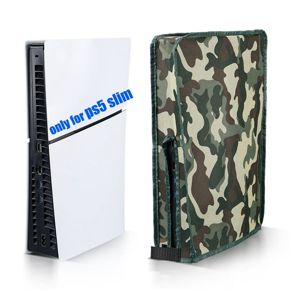 Dust Cover for PS5 Slim Console Only, Precision Cut Protective Case Anti Scratch Cover Sleeve for PlayStation 5 Slim Console Digital and Disc Edition-Camouflage
