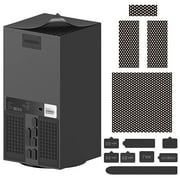 Dust Cover Set Fit for Xbox Series X Console, TSV Vent Dust Filter, Top Case Dust Proof Filter Cover for Xbox Series X Accessories, PVC Dust Mesh Filter Covers, Silicone Dust Plugs