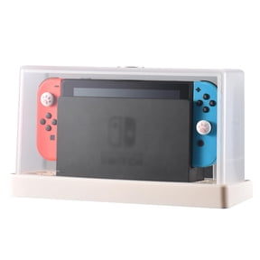 Dust Cover and Display Stand for Nintendo Switch/OLED - Showcase and SD Card Storage Display Box Base-Semi-transparent
